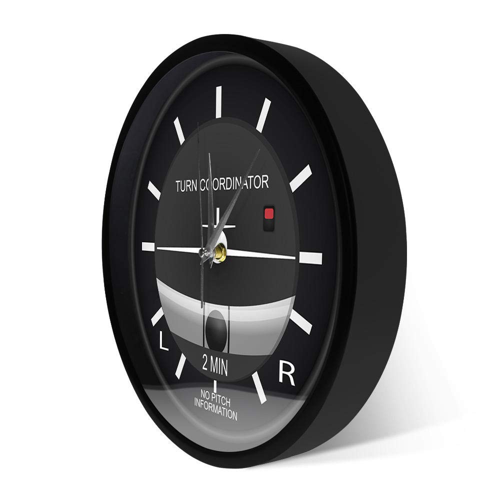 Aviation Classic Silent No Tick Reloj de pared redondo Estilo de cabina de avión Reloj de pared con esfera Reloj de instrumentos de avión Pilotos Gift-metal_Frame -Metal_Frame_with_acrílico_glass