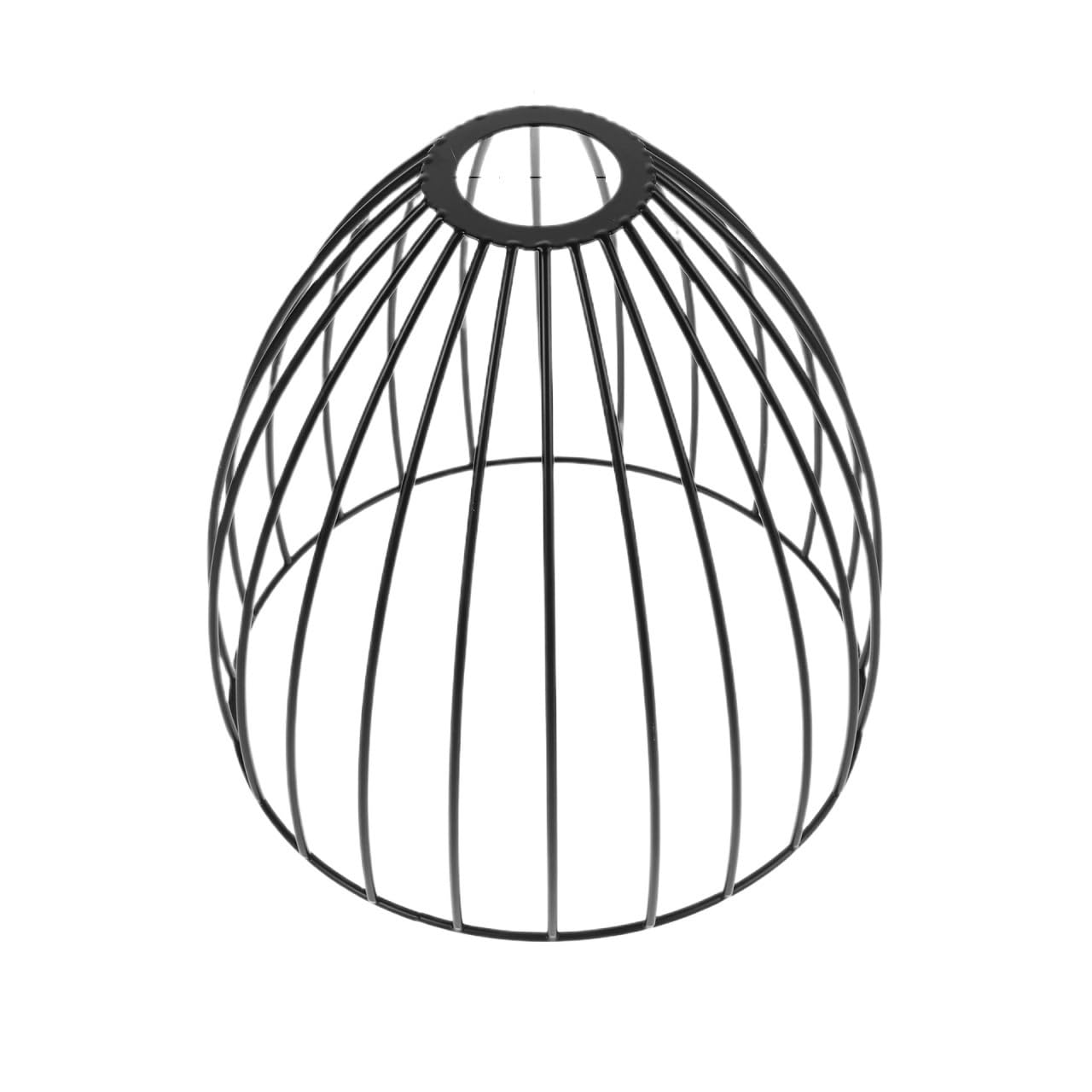 Quxetlryz Black Metal Lamp Cover Metal Cage Ceiling Light Shade Industrial Wire Pendant Lampshade Hollow Mesh Lamp Cover Birdcage Style Indoor Decorative(Black)