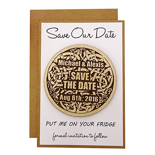 Magnet mariage bois personnalisé Save the Date rustique lot de 30