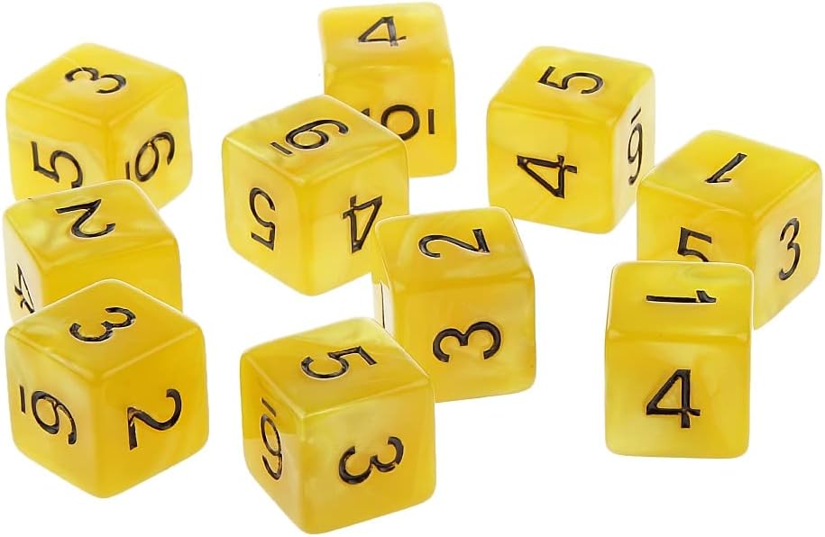 10pcs Dice Playing Games Multi-Sided D6 D10 D12 D20 Dices (Color : Red 16mm)