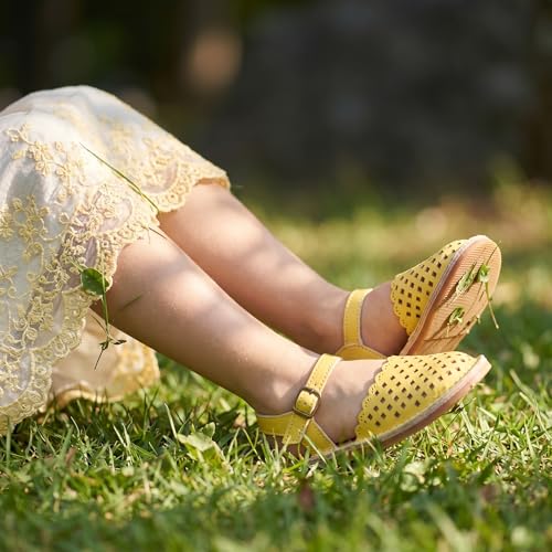 Image of THEE BRON Toddler Girls Espadrilles Sandals Hollow Out Rustic Dress Shoes