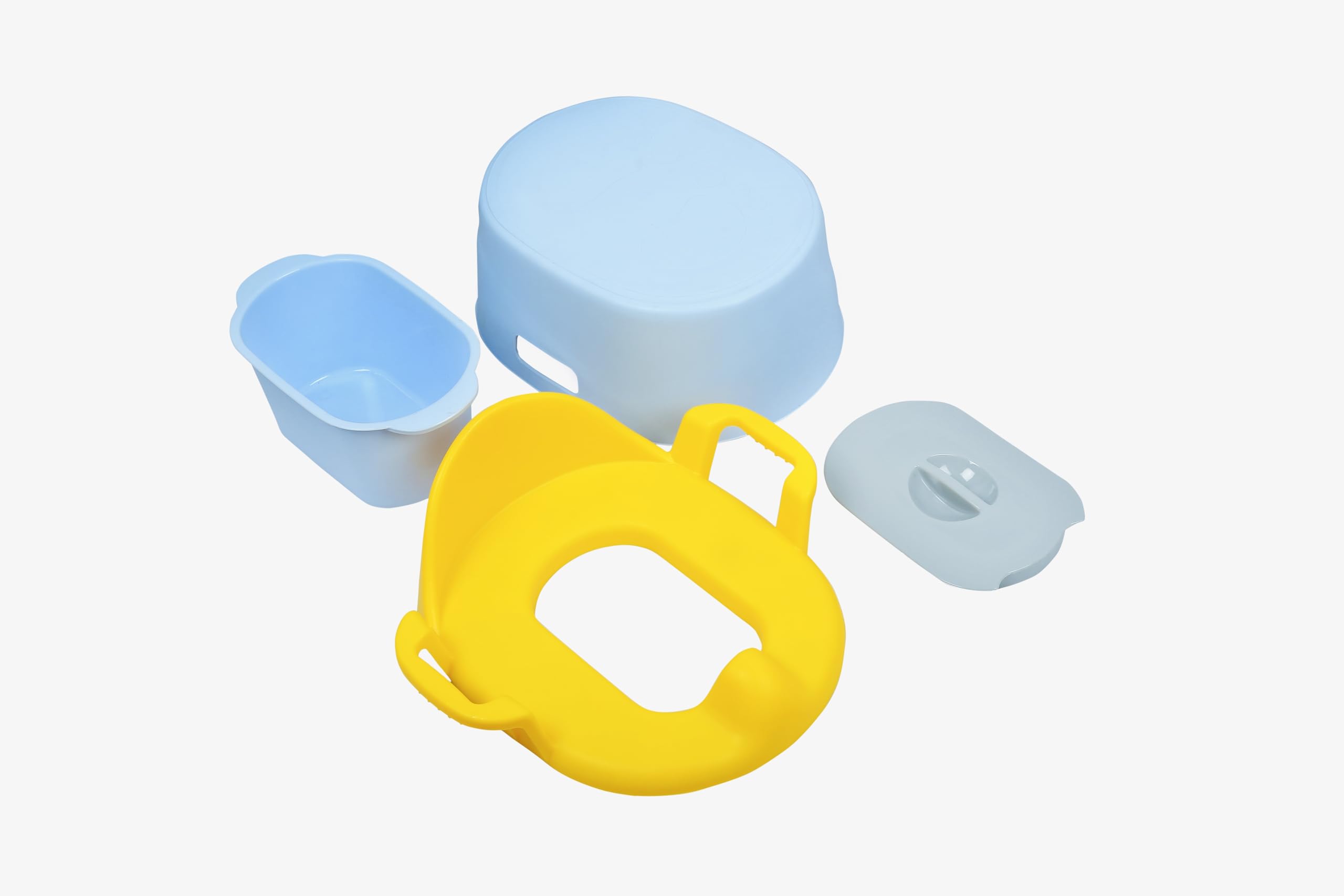 My Giraffe 3-in-1 Baby Potty Seat & Chair for Kids (1-5 Years) | Toilet Training Seat with Footrest & Removable Pot | Multipurpose Baby & Toddler Potty Trainer (Yellow-Blue) - Image 4 thumbnail