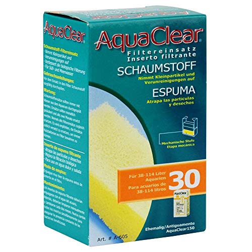 Aquaclear 30 Foam Filter Insert, Aquarium Filter Replacement Media, A605 #TOP3