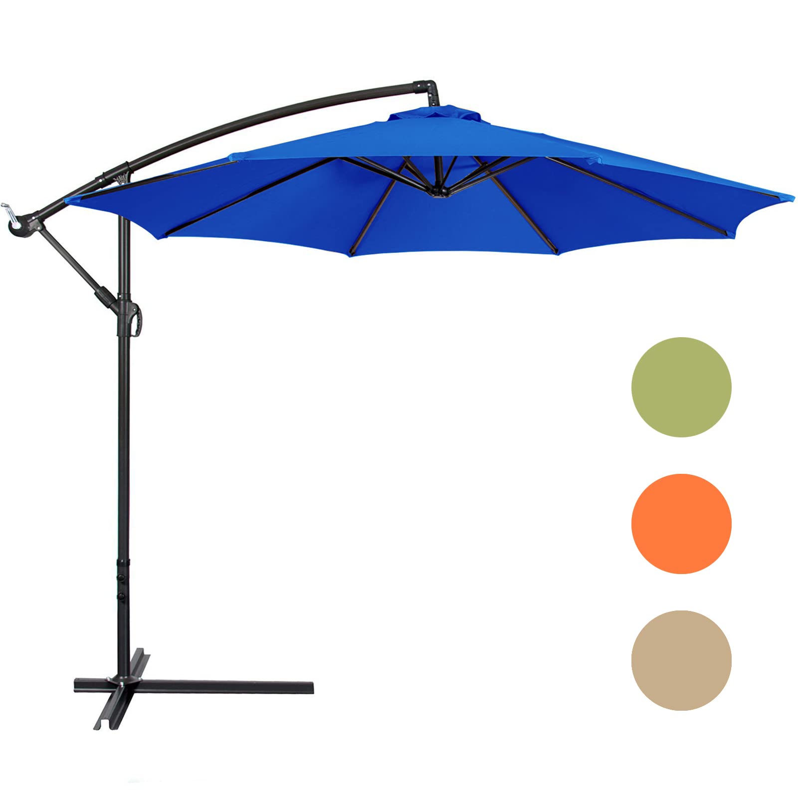 10-stopowy wodoodporny pokrowiec na parasol ogrodowy, 6-ramienny pokrowiec na parasol z poliestru, trwała osłona przeciwsłoneczna na meble ogrodowe, odporna na promieniowanie UV, odporna na