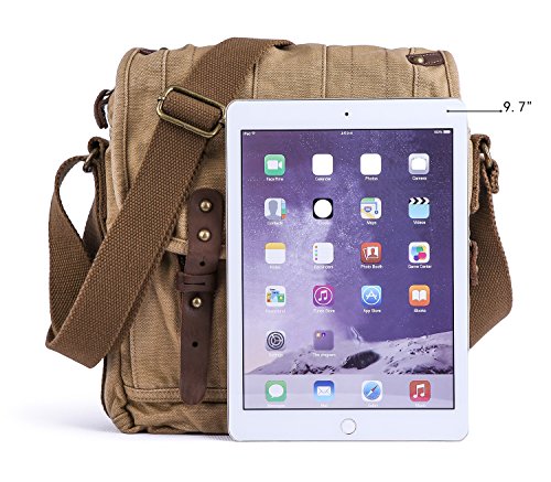 Gootium Canvas Crossbody Bag - Small Messenger Bag | Vintage Shoulder Purse, Khaki #TOP1