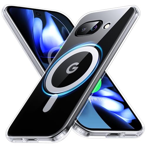 Image of [NO.1 Magnetic for Google Pixel 9a Case with MagSafe [Anti-Yellowing][Slim Fit][Military Grade Drop Tested] Transparent Case Soft Silicone Bumper for Google Pixel 9a Phone Case,Clear