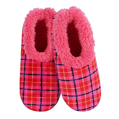 Image of Snoozies Sherpa-Lined Slipper Socks for Women - Fuzzy, Cute, and Cozy Slippers for Women with Non-Slip Sole - Washable House Slippers