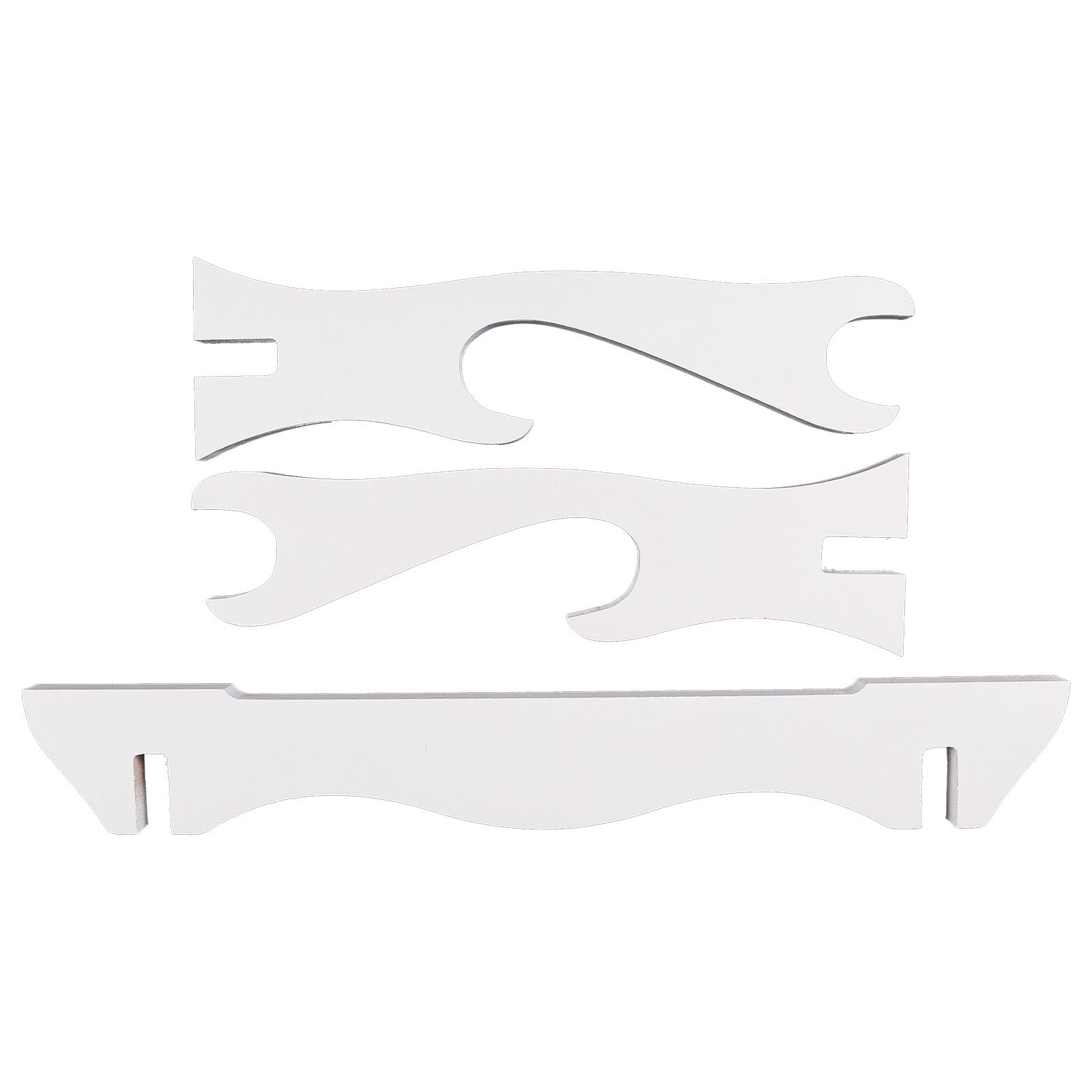 Support en bois blanc d'arts martiaux à double niveau pour couteaux de collection