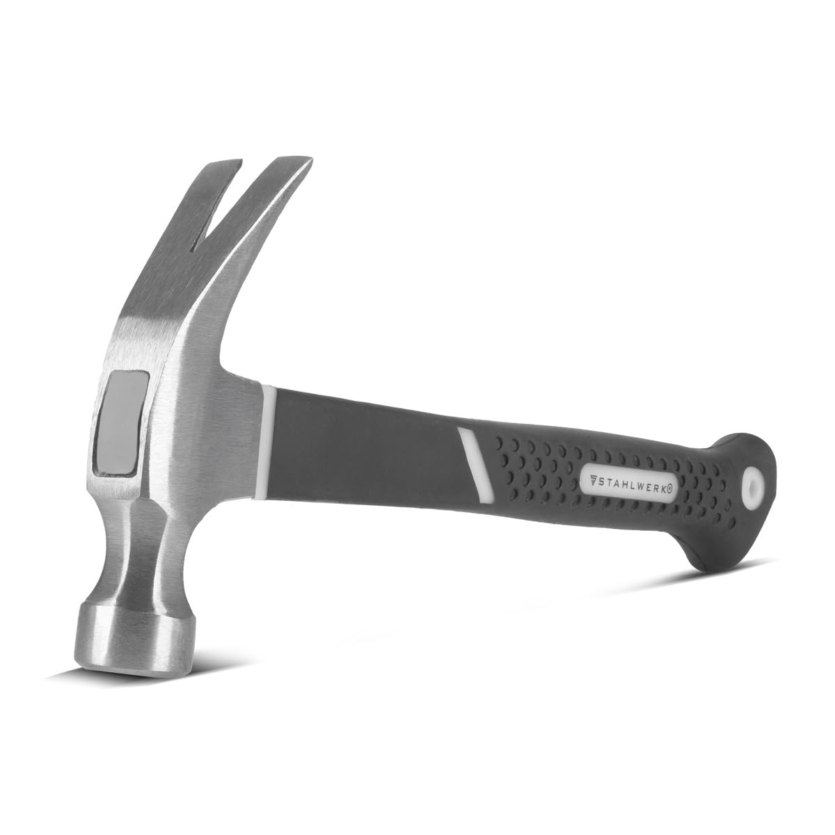 STAHLWERK Klauenhammer 570 g – Zimmermannshammer mit Fiberglas-Griff