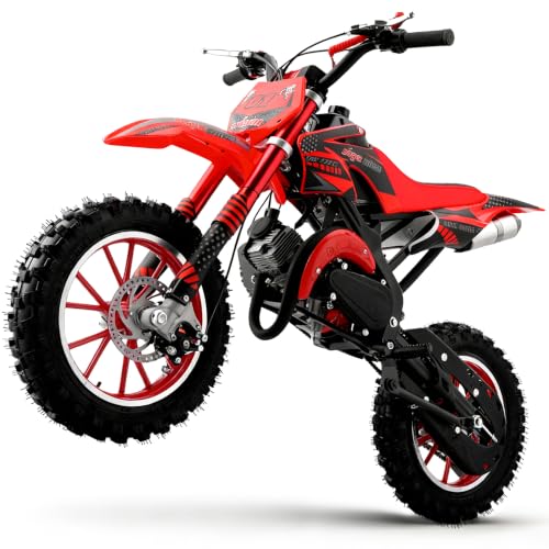 Image of Kids Dirt Bike,2-Stroke Gas Dirt Bike,Burgundy,CPC Listed