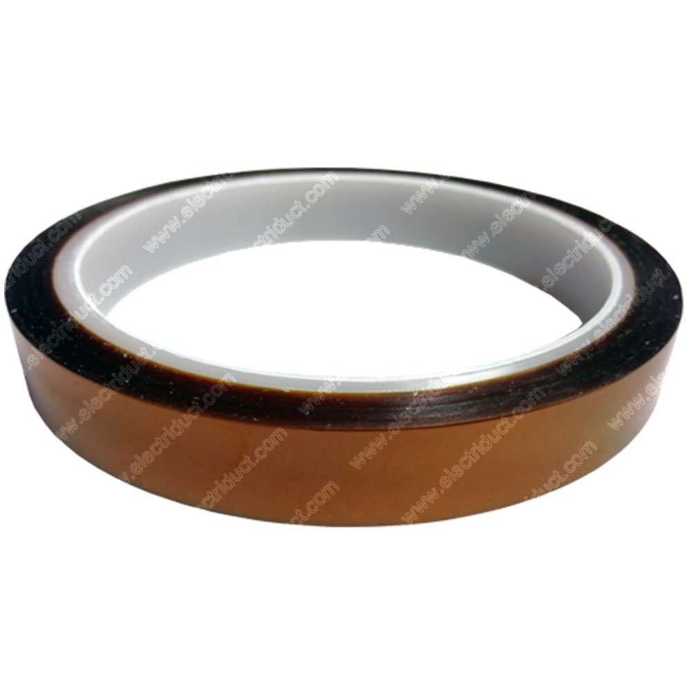 Electriduct 1/2" Heat Resistant Tape 1 Mil High Temperature Sublimation Transfer Polyimidie Film with Silicone Adhesive - 36 Yards (3 Rolls)