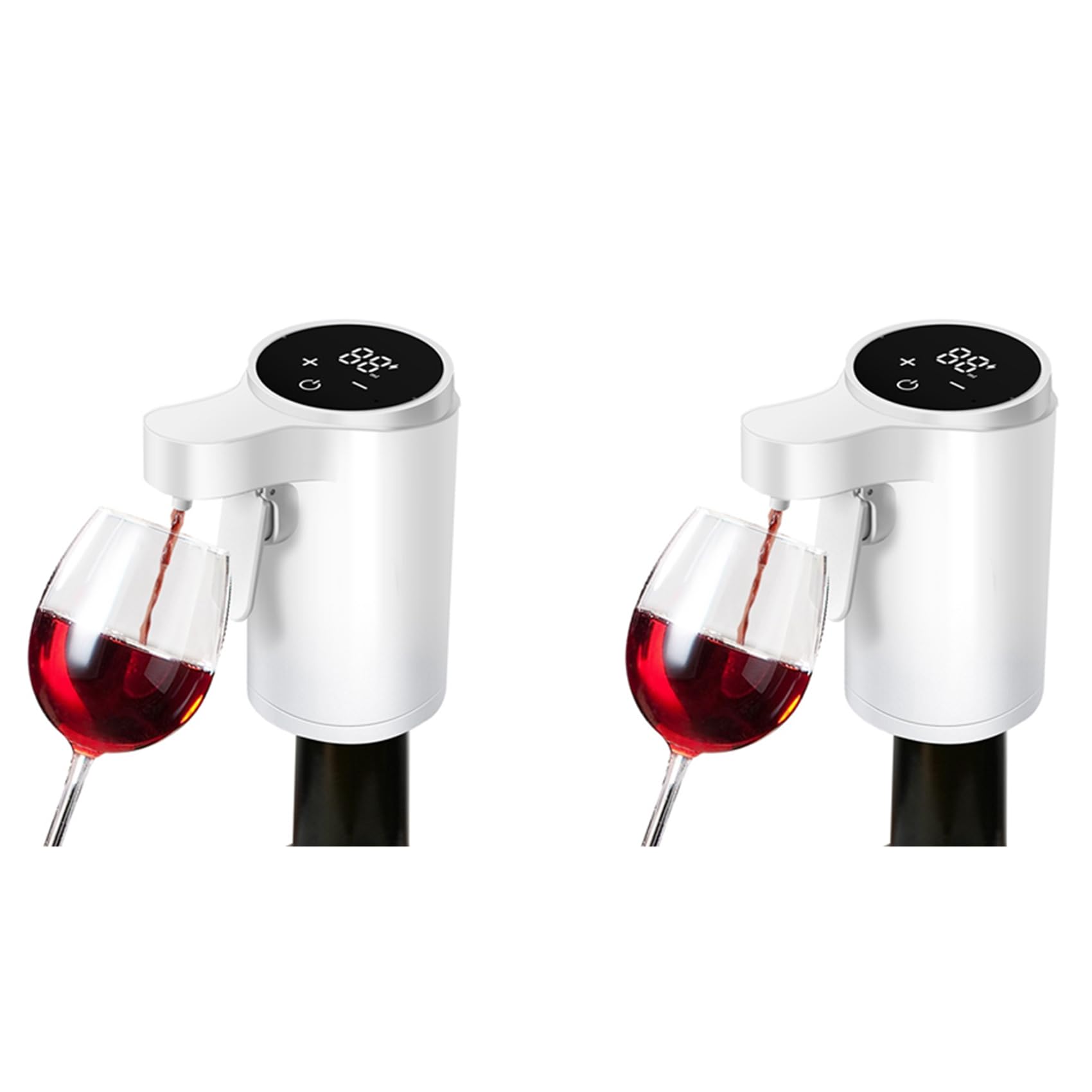 Hndhbfgrt 2X Electric Bottle Pump Dispenser Touchless Automatic Beverage Pourer for Whisky, USB Rechargeable B