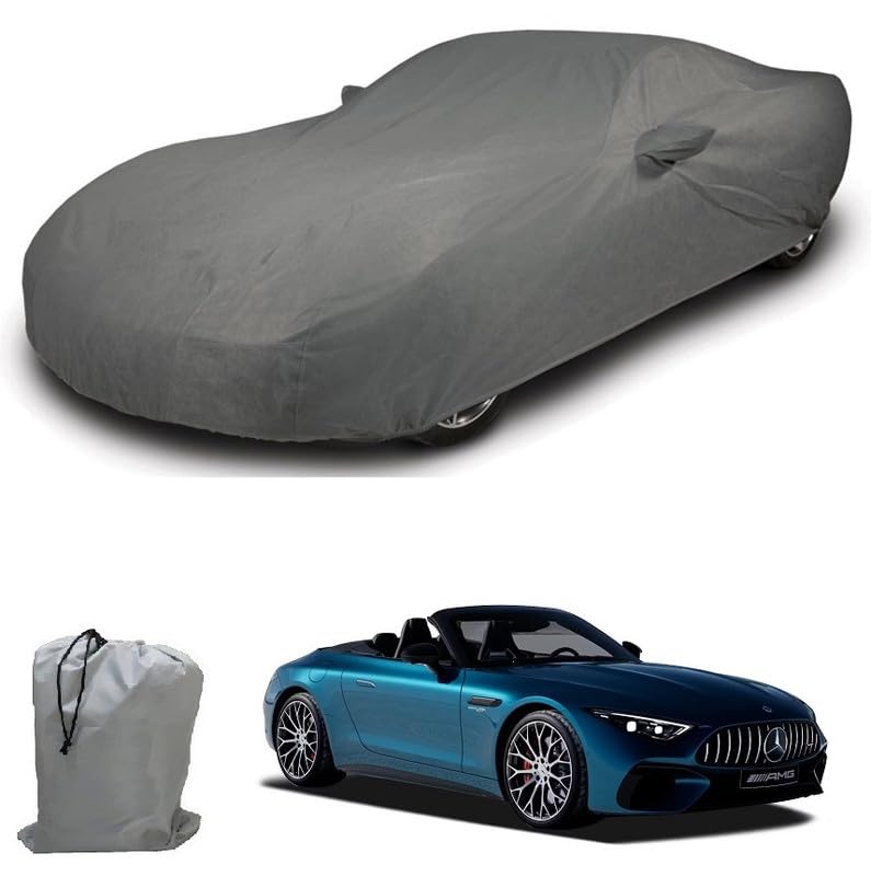 Image of ARCUATE Triple Layer Custom fit Car Body Cover for Mercedes-Benz SL 55 |Top Layer Dustrproof | Middle Layer Waterproof | Bottom Layer Scratch Protection | Outdoor Indoor Fabric