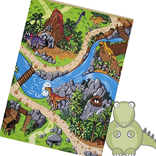 BEPPE Spielzeug Spiele Teppich fürs Kinderzimmer weicher Kinderteppich Spielteppich Waschbar Dino...
