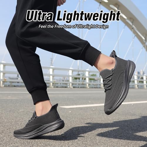 Image of VAMJAM Men's Running Shoes Slip On Walking Shoes Non Slip Lightweight Workout Breathable Gym Sneakers Fashion Mesh Sneakers