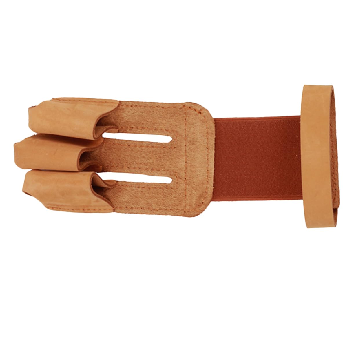 Toddmomy 1pc Three-Finger Archery Gloves Finger Protector Guard for Outdoor Sports Hunting and Archery Brown