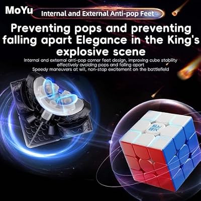 Moyu Weilong WRM V9 2023 Magnetic Speed Cube 3x3 Stickerless Puzzle Cube Professional Magnetic Master Cube (Standard Magnetic Version)