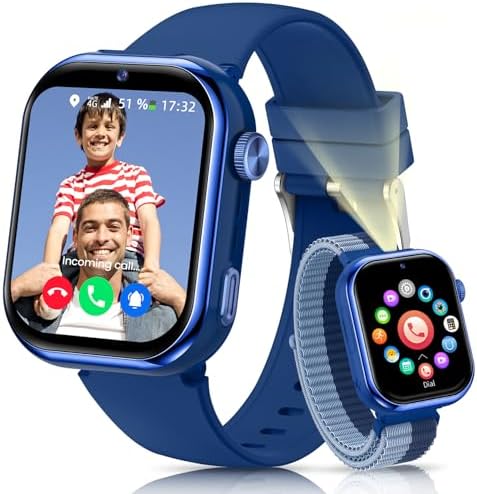 RUXINGX 4G Reloj Inteligente Niño, Smartwatch Niños con GPS, Llam...