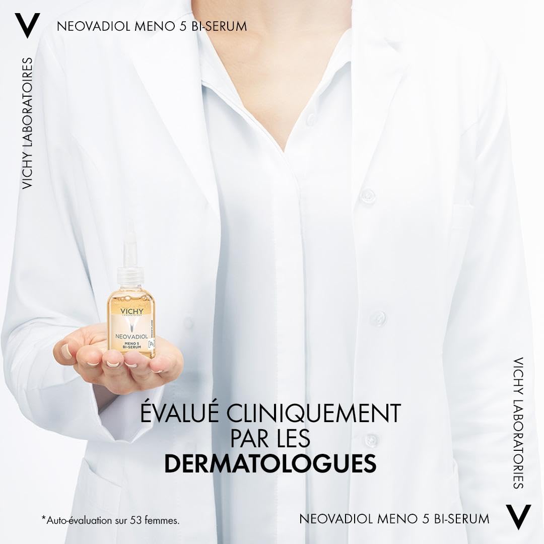 Vichy - NEOVADIOL - Bi-Sérum Méno 5 - Sérum Anti-âge - Enrichi en Proxylane et Niacinamide - Soin Visage Qui Nourrit et Redensifie la Barrière Cutanée - Pour Peaux Matures