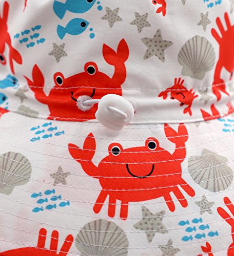 Image of Home Prefer UPF50+ Wide Brim Sun Hat Boys Girls Sun Protection Hat Zoo Beach Swim Safari Bucket Hat for Baby Toddler Kid