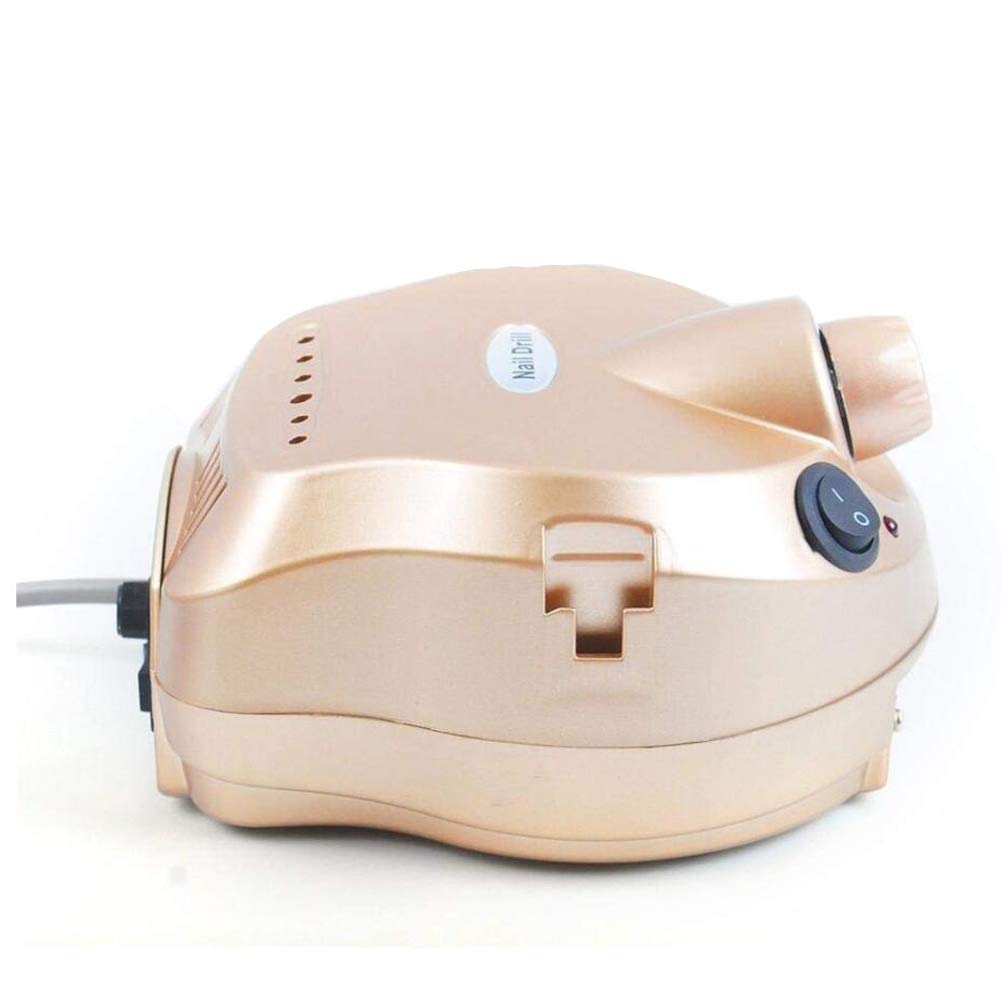 Pulidor Limado Profesional Acrilico Pulidor de Uñas Profesional 30000RPM Manicura Pedicure Equipo Eléctrico Arte de uñas Archivo Perforar Gel de curado Esmalte de uñas Herramientas de manicura, gold