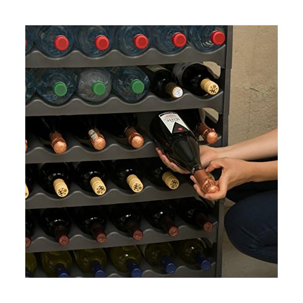 Grizzly Wine Rack for 36 or 72 Bottles Stackable Bottle Shelf - Image 7
