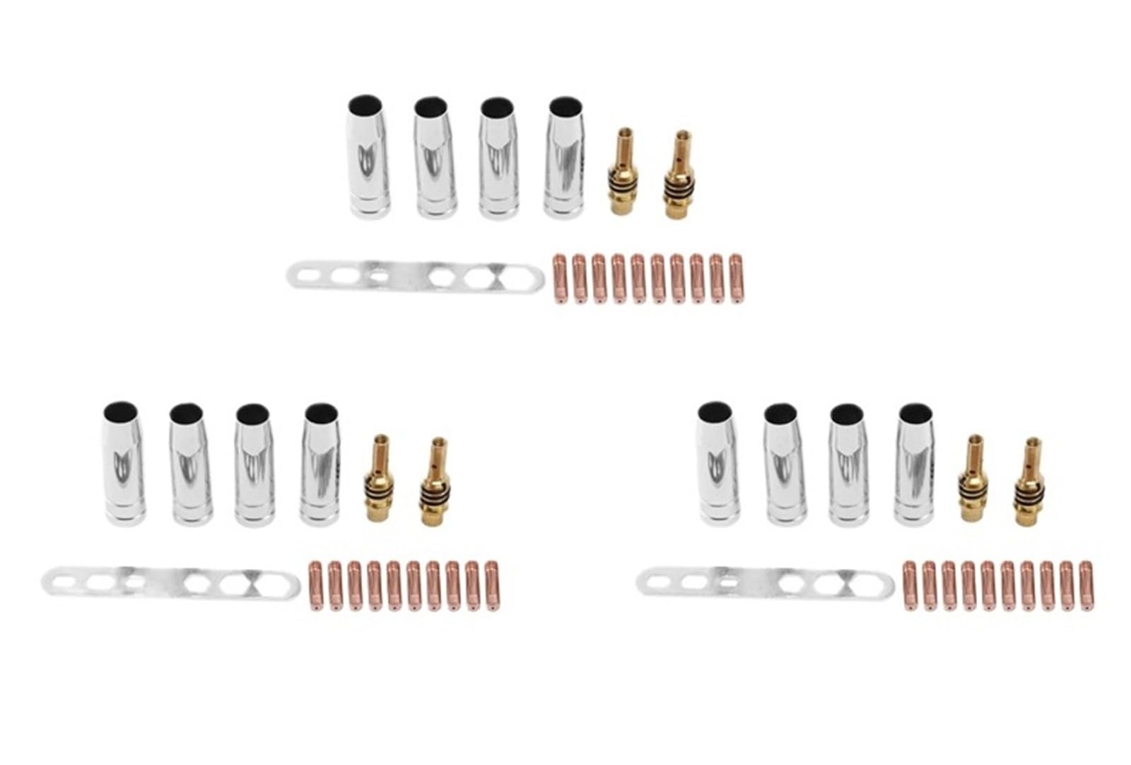 Compatibile For Saldatura MIG 15AK YWDZ 85 Pezzi Punte Di Contatto Ugello 0,8x25mm Set Connettori M6