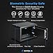 Barska AX11620 Biometric Fingerprint Mini Security Home Safe Box 0.29 Cubic Ft, Black, 12