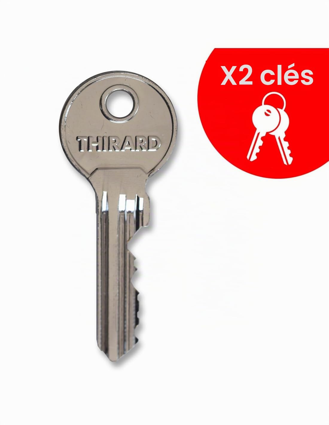 THIRARD - Cadenas à Clé Marinox - 60 mm - Inox - Anse Protégée - Pour Extérieur et Milieu Humide - Double Verrouillage - 2 Clés Acier Incluses - Très Haute Sécurité