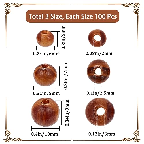 GORGECRAFT 300Pcs Natural Wooden Beads - Image 2