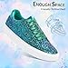 Jeekopeg Glitter Sparkly Fashion Sneakers Shoes Shiny Casual Shoes Bling Sequin Concert Low Cut Lace up Shoes(Green Glitter,6 Women/5 Men)