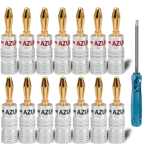 Amazon.co.jp: バナナプラグ【14本セット】24K 金メッキ オーディオ用