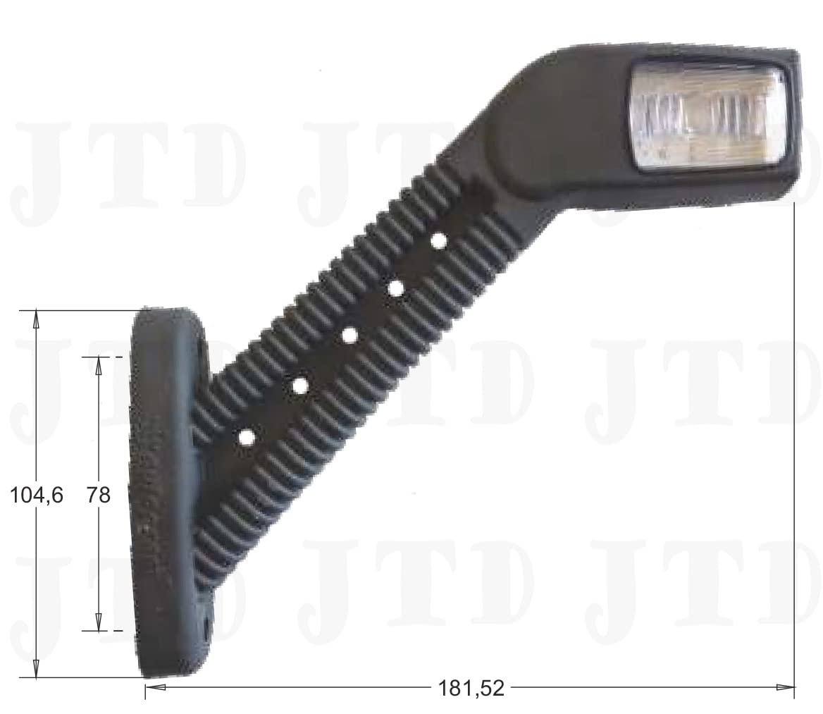 Coppia Di Luci Di Posizione Laterali A LED 10-30V – 3 Funzioni: Posizione, Stop, Frecce – Fanali Posteriori Universali Per Camion, Rimorchi, Trattori, Furgoni – IP65, Gomma E Plastica, 130mm