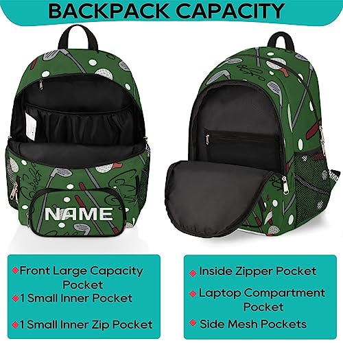 Golf Sport Custom School Backpack for Boys Girls Women Men Sport Golf Ball Personalized Bookbag for Gym Travel School Bag Casual Daypack Customized Laptop Backpack3