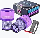 Dyson V11 Filter, 2-Pack Premium True HEPA Replacement Filters for Dyson V11, V11 Animal, V11 Completed/Absolute, Dyson-V15, V15 Filter, V15 Absolute/Submarine with Trigger Clamp, Part no. 970013-02