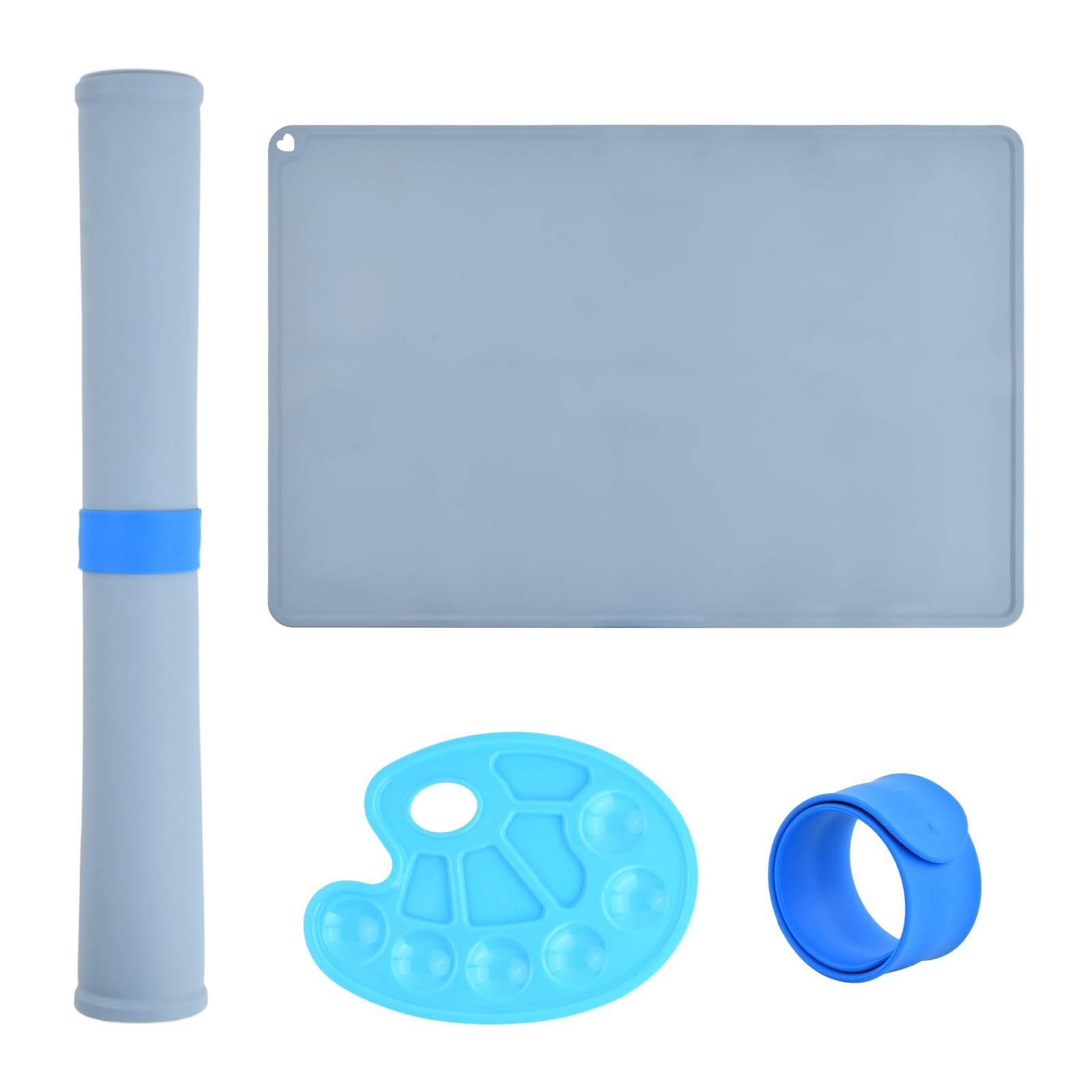 Tappetino da pittura in silicone con 1 clip magnetica ad assorbimento e 1 tavola da disegno, grande, 60 x 40 cm, tappetino da scrivania per bambini, riutilizzabile, tappetino per pittura, per
