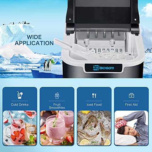 Techdorm Ice Maker Machine for Countertop with Automatic SelfCleaning