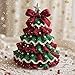Crochet Kit for Beginners, DIY Crochet Christmas Tree Kit – Crochet Christmas Tree Crafts for Girls 8-12- Xmas Tree Kits with Bow & Pearl Embellishments, Xmas Craft Knitting Kit Gift for Crafts Lovers