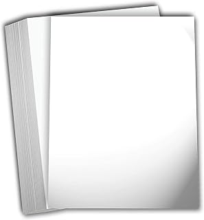 Hamilco White 100lb Cover Heavy 12x18 Glossy Cardstock for Photos (25PK) | Glossy Photo Paper, Brochure Paper & Photo Prints – Laser & Inkjet Printable, Made in USA & Acid-Free Paper