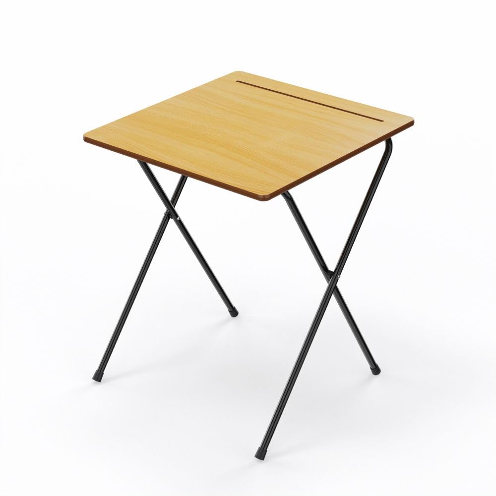 Display Boards Direct Zlite Foldable School Exam Desk 600x600x730mm Beech