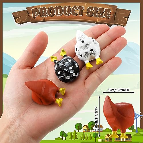 12 imanes decorativos de pollo divertidos para refrigerador miniatura 3