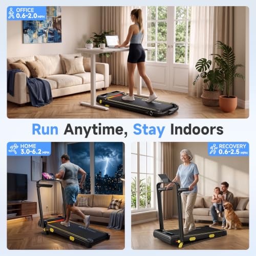 Image of YPOO Walking Pad Incline, Treadmills for Home, Handle Bar, Foldable, 300LBS