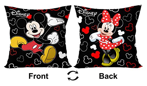 Image of Kuber Industries Disney Printed Microfibre Filled Cushion Filler 16 inchx16 inch (Black)-Pack of 3-KUBMART15857