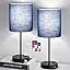 (2 Pack)Navy Blue & Black(Base)-5000K Bulbs Included