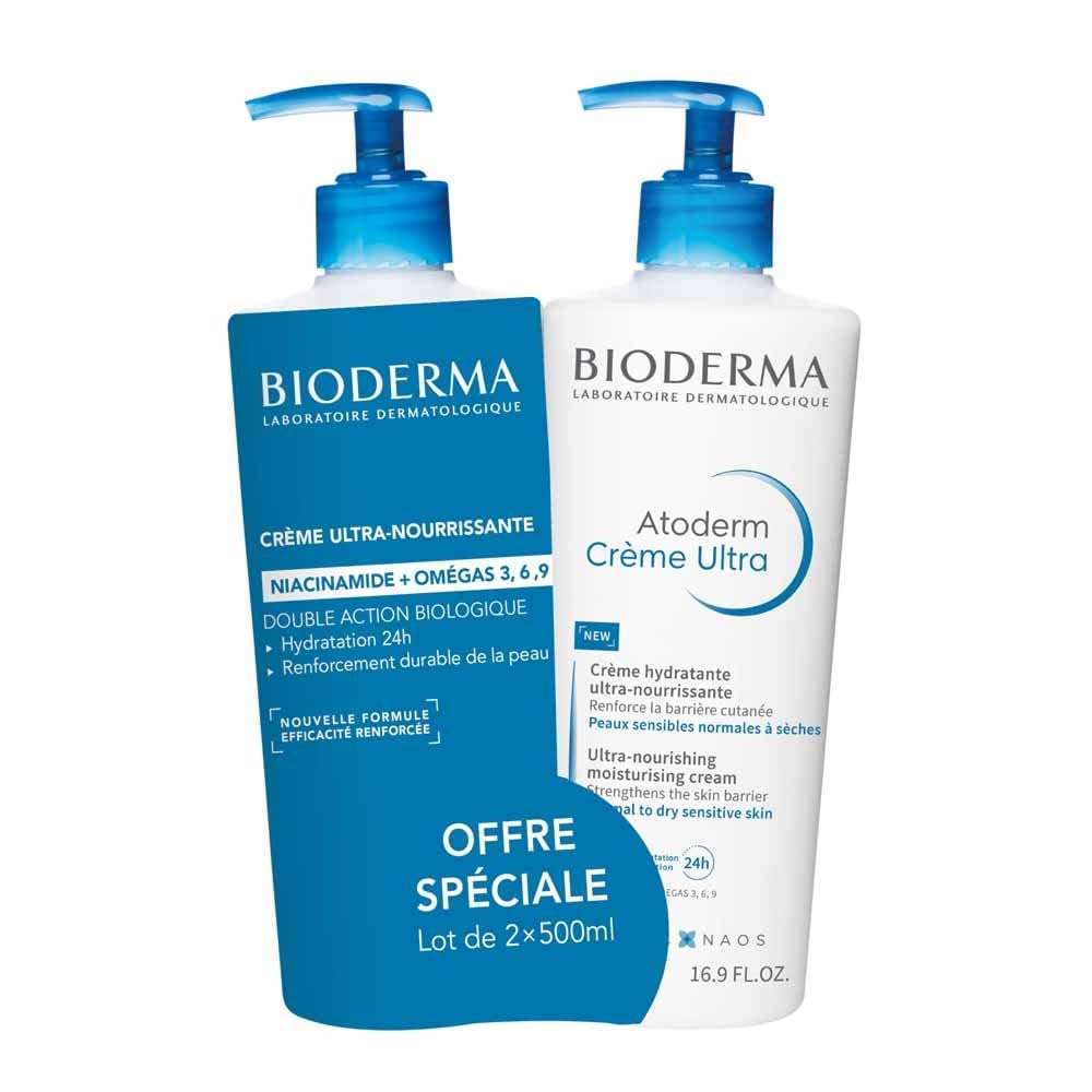 BIODERMA BIO804575 Atoderm Creme 500 ml Duo for Adults, Ideal for Everyday use, 500 ml