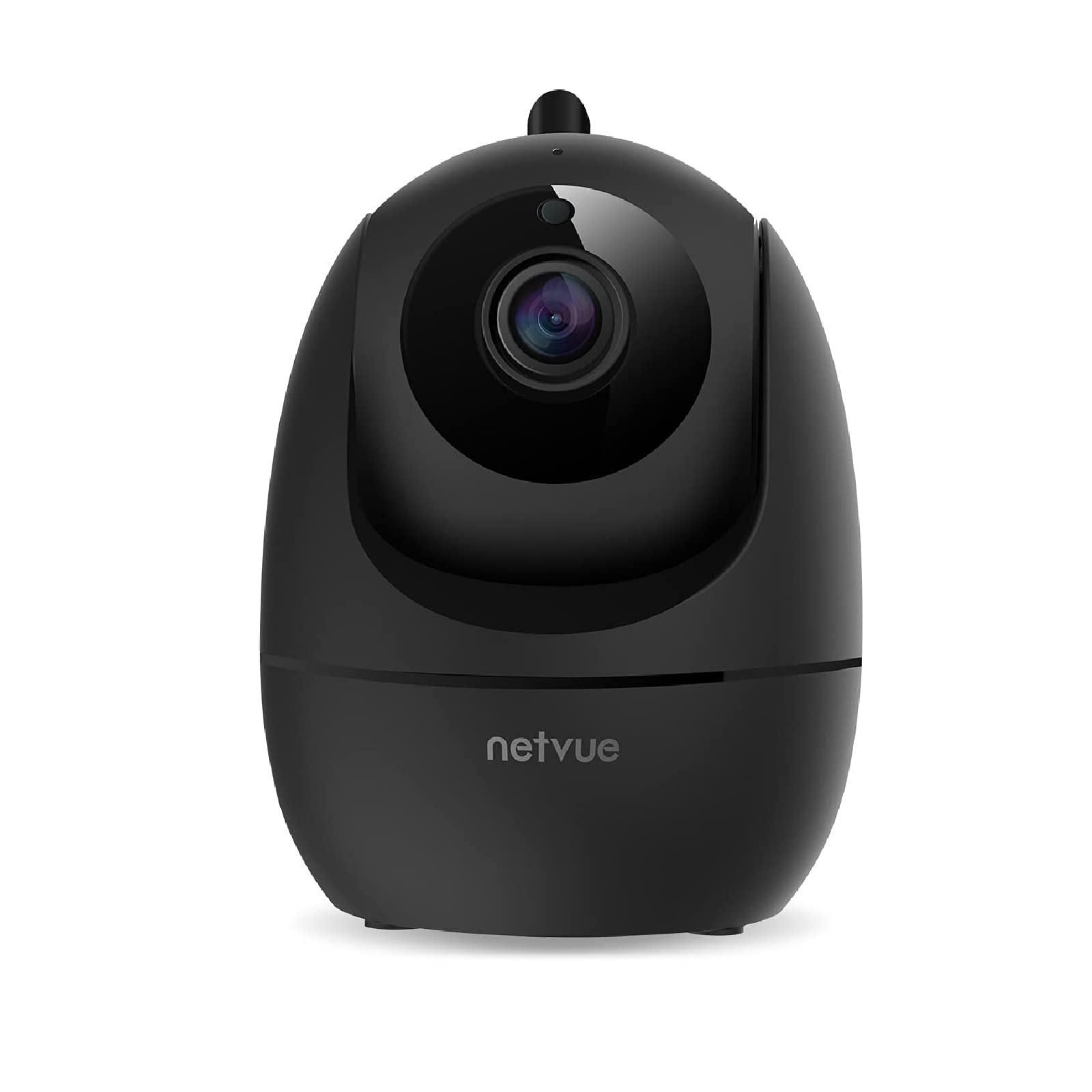 Netvue Indoor Camera 360° Pet Camera, WiFi Smart Security Camera, Cat Dog Baby Monitor with Camera, Pan/Tilt/Zoom, 2-Way Audio, Motion Alert, IR Night Vision, Compatible with Alexa, App Control, Black
