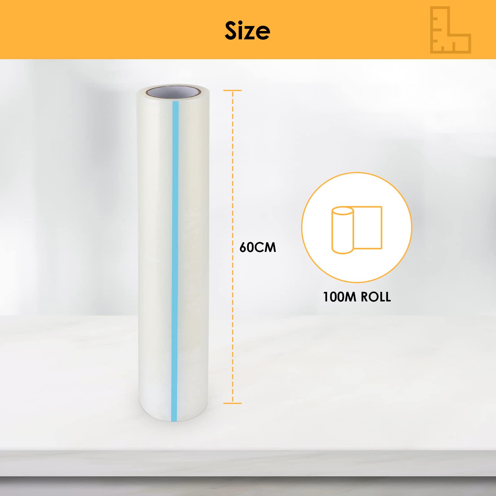 Cocoarm Film de protection autocollant pour tapis, escaliers, protection de moquette robuste, en plastique pour la maison 60 x 100 cm