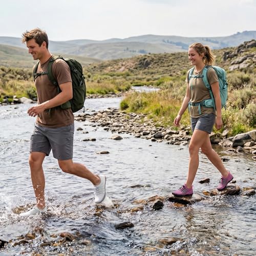 Image of ATHMILE Water Shoes for Men Women Quick Dry Aqua Shoes with Toe Protection