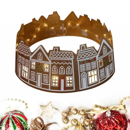 Cubierta base para árbol de Navidad, paquete de soporte de PVC, diseño rústico de falda de arpillera, tela ligera y duradera, fácil instalación | Protector de suelo de vacaciones para salón