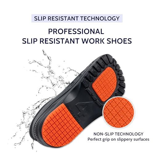 YUNGPRIME Men's and Women's Versatile Waterproof Slip-Resistant Work Boots with Removable Insole - Non-Slip Work Boots, Oil-Resistant Chef Shoes, Restaurant Shoes4